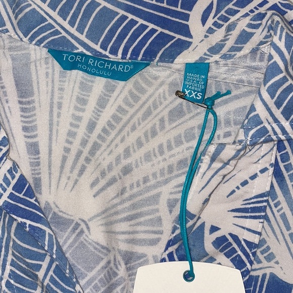 NEW Tori Richard Jaxon Dress XXS blue - Picture 9 of 9